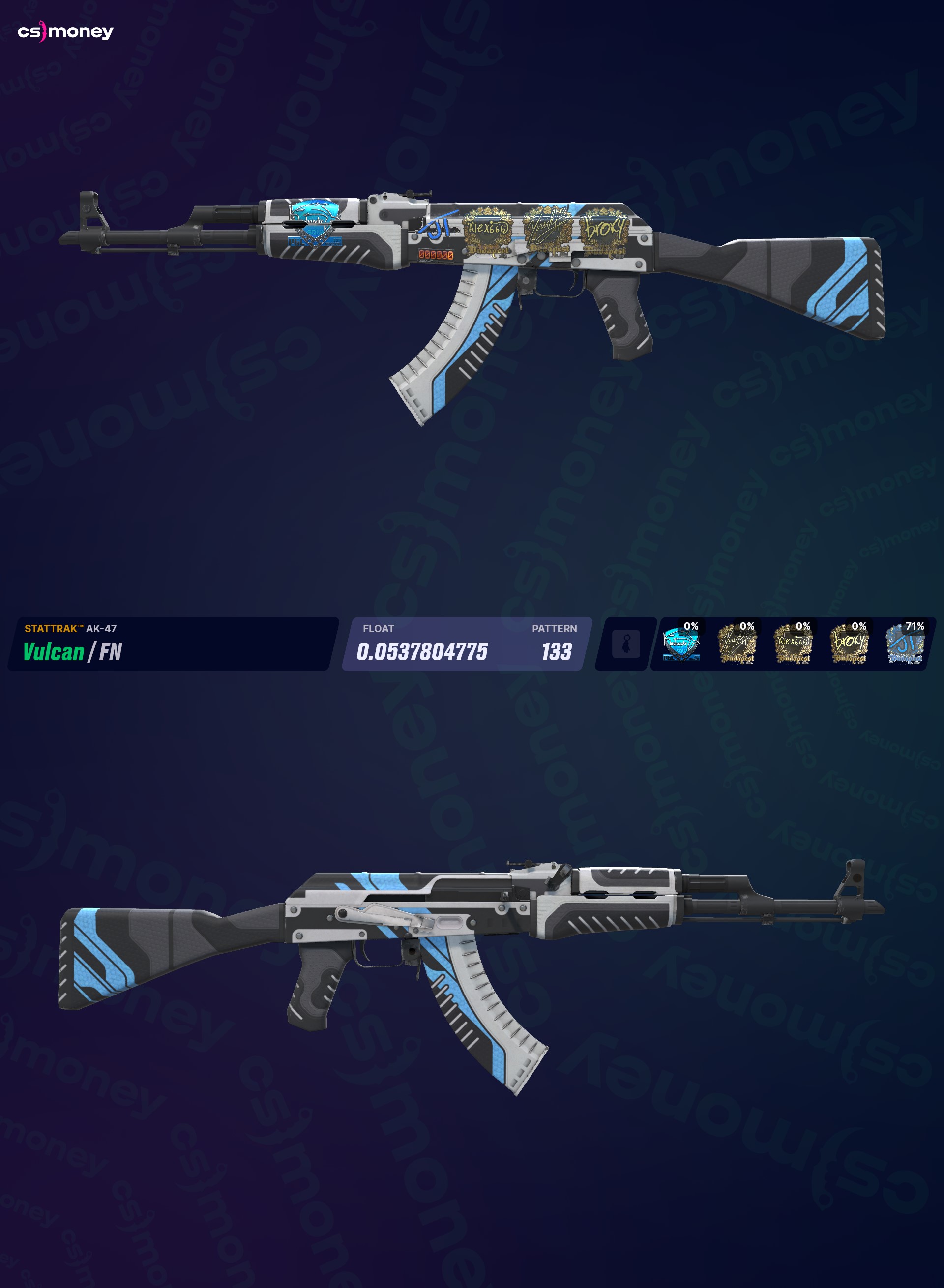 StatTrak™ AK-47 | Vulcan (Factory New) — Trade CS:GO/CS2 skins on