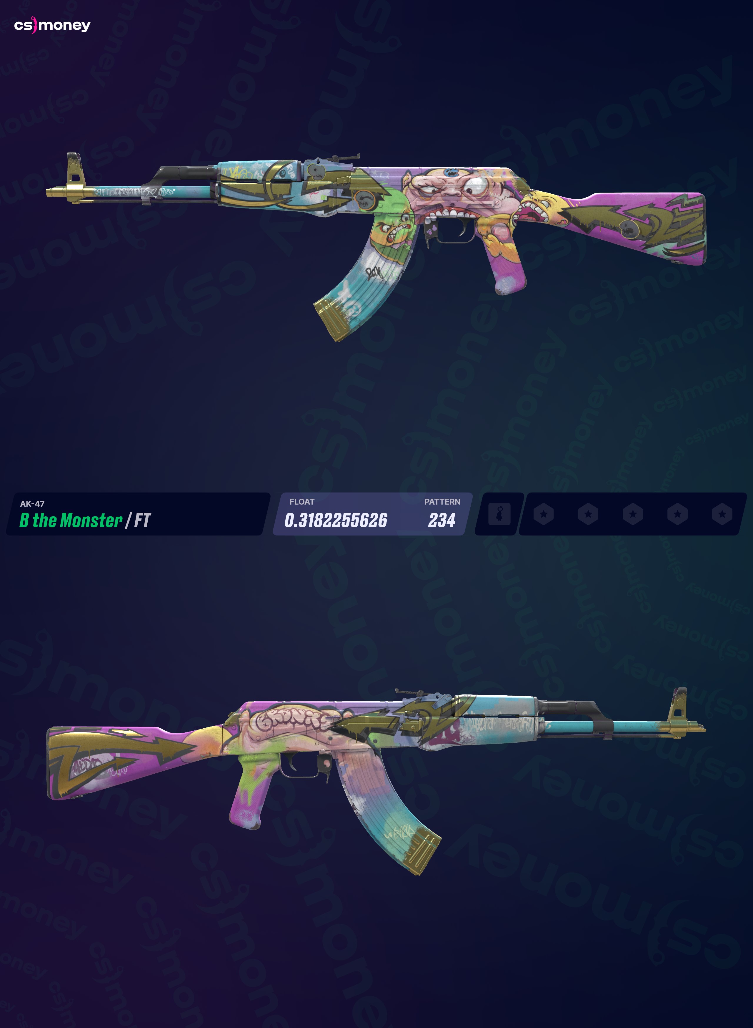 АК-47 | Монстри з тунелю (після бойових випробувань) — Скіни CS:GO