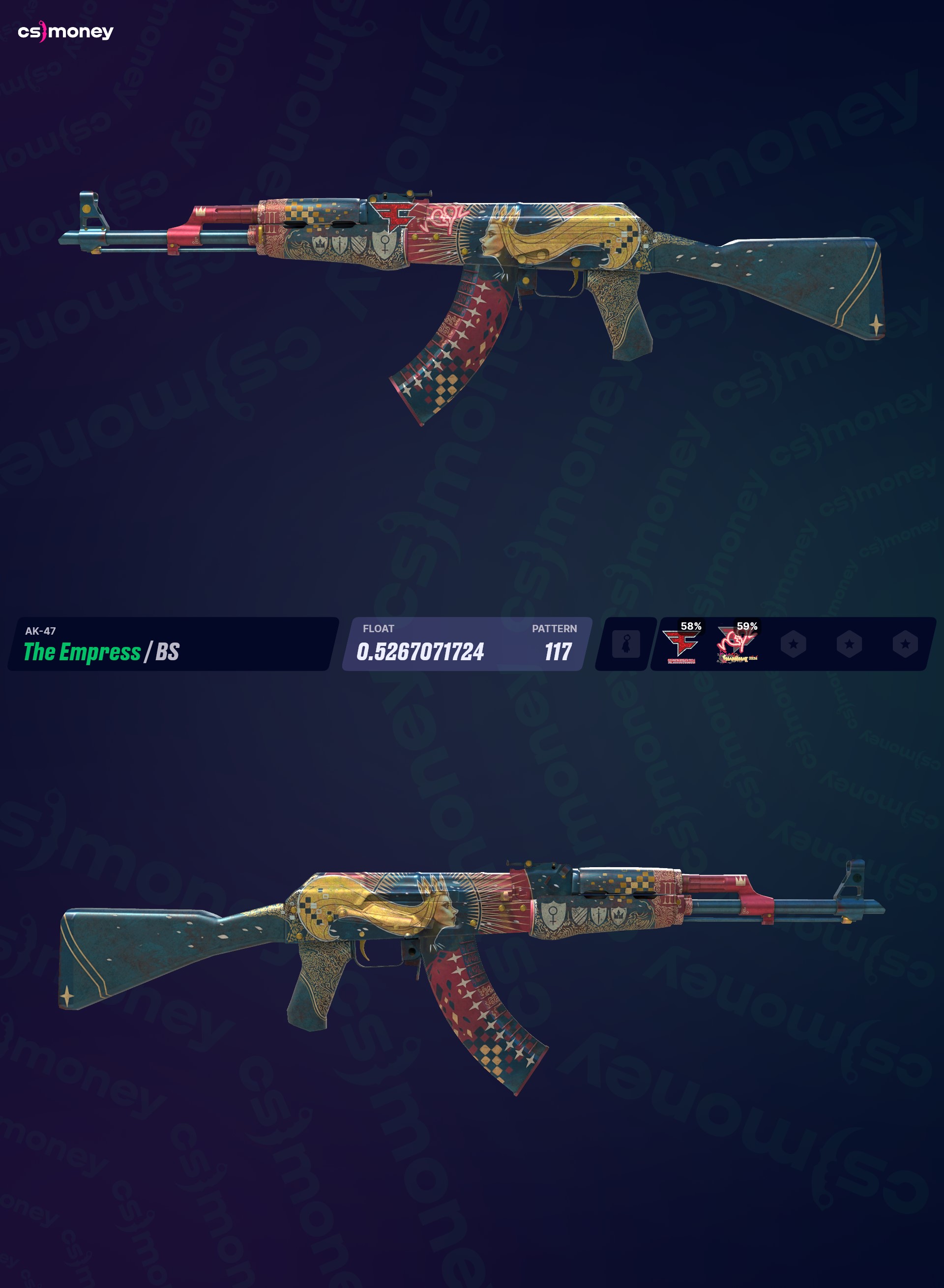 AK-47 | The Empress (戦いで傷ついた) — CS:GO/CS2 スキンを CS.MONEY