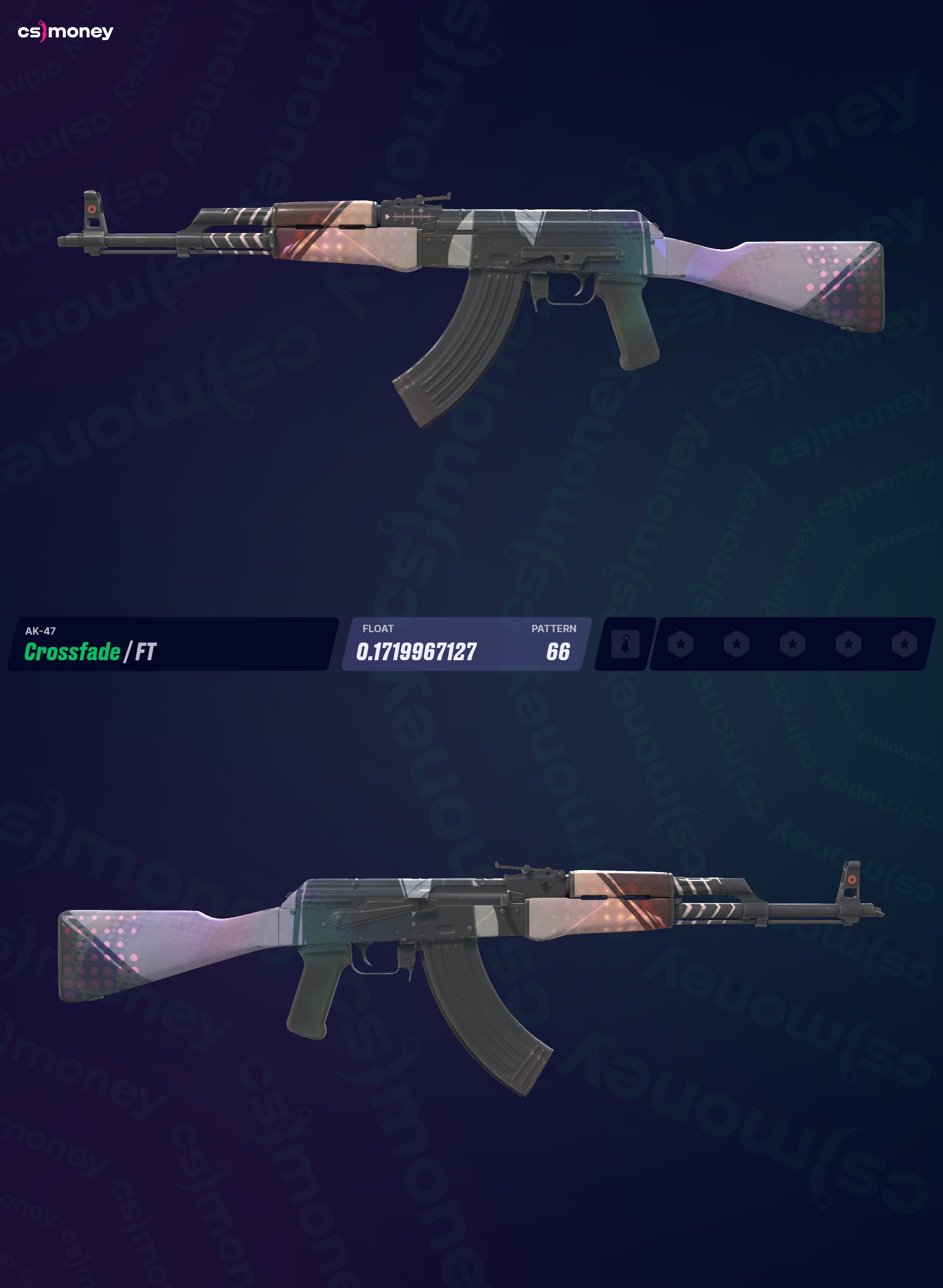 AK-47 | Crossfade (Testado no Terreno) — Negocie skins de CS:GO
