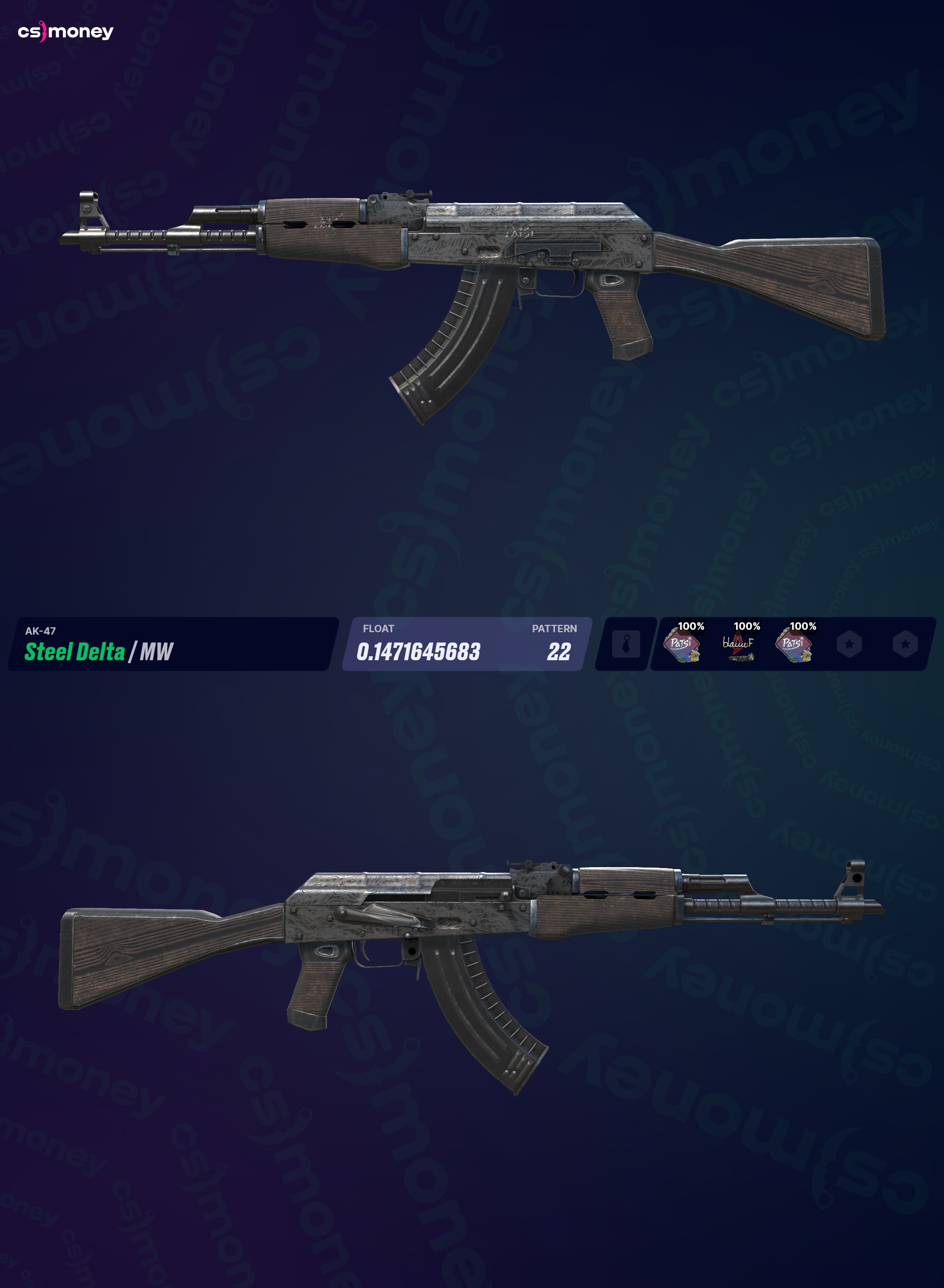 ak様2点 AK-47 | Çelik Delta (Az Aşınmış) — CS.MONEY'de CS:GO/CS2 skin