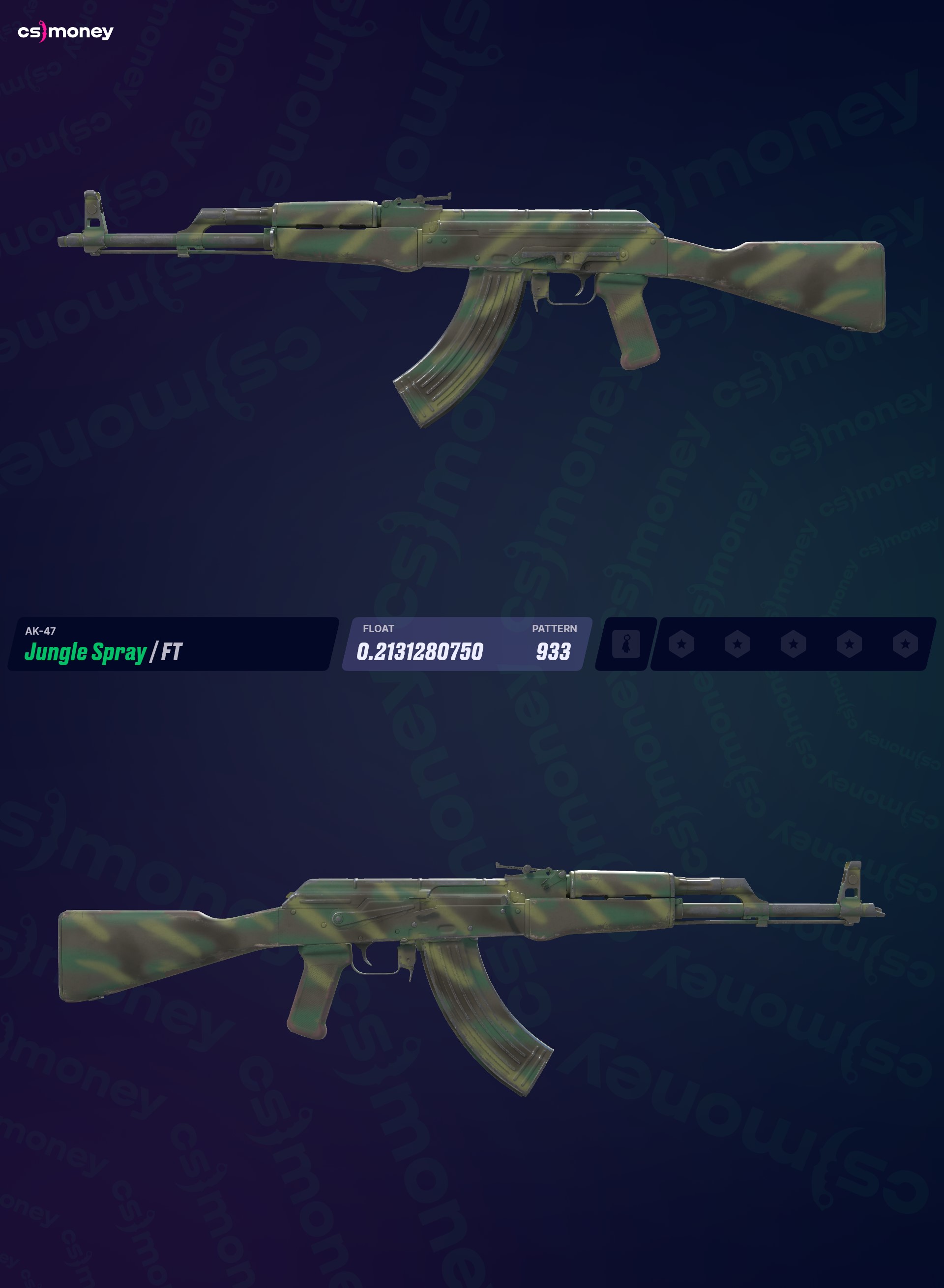 AK-47 | Jungle Spray (実地試験済み) — CS:GO/CS2 スキンを CS.MONEY