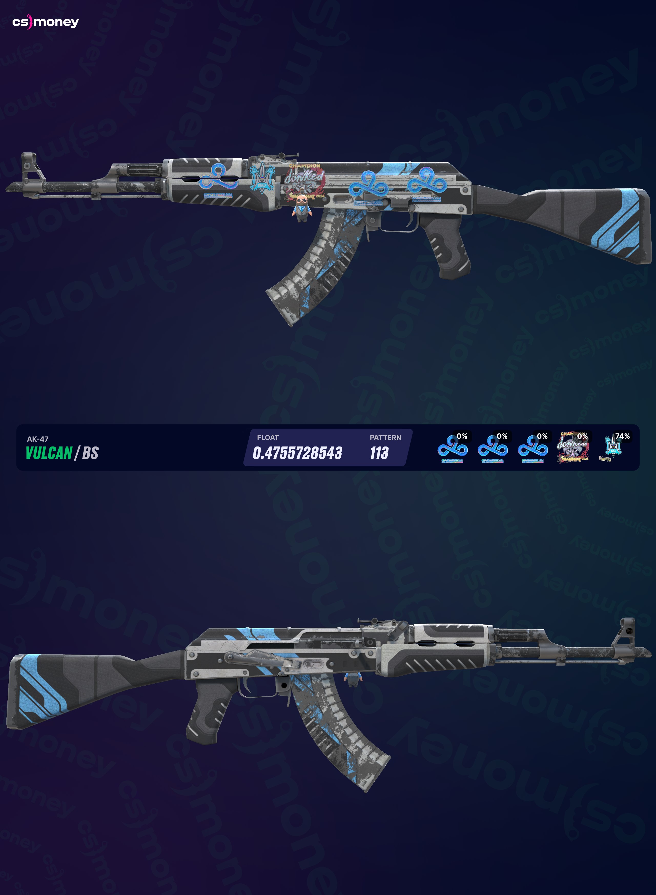 AK-47 | Vulcan (Battle-Scarred) — แลกเปลี่ยนสกิน CS:GO/CS2