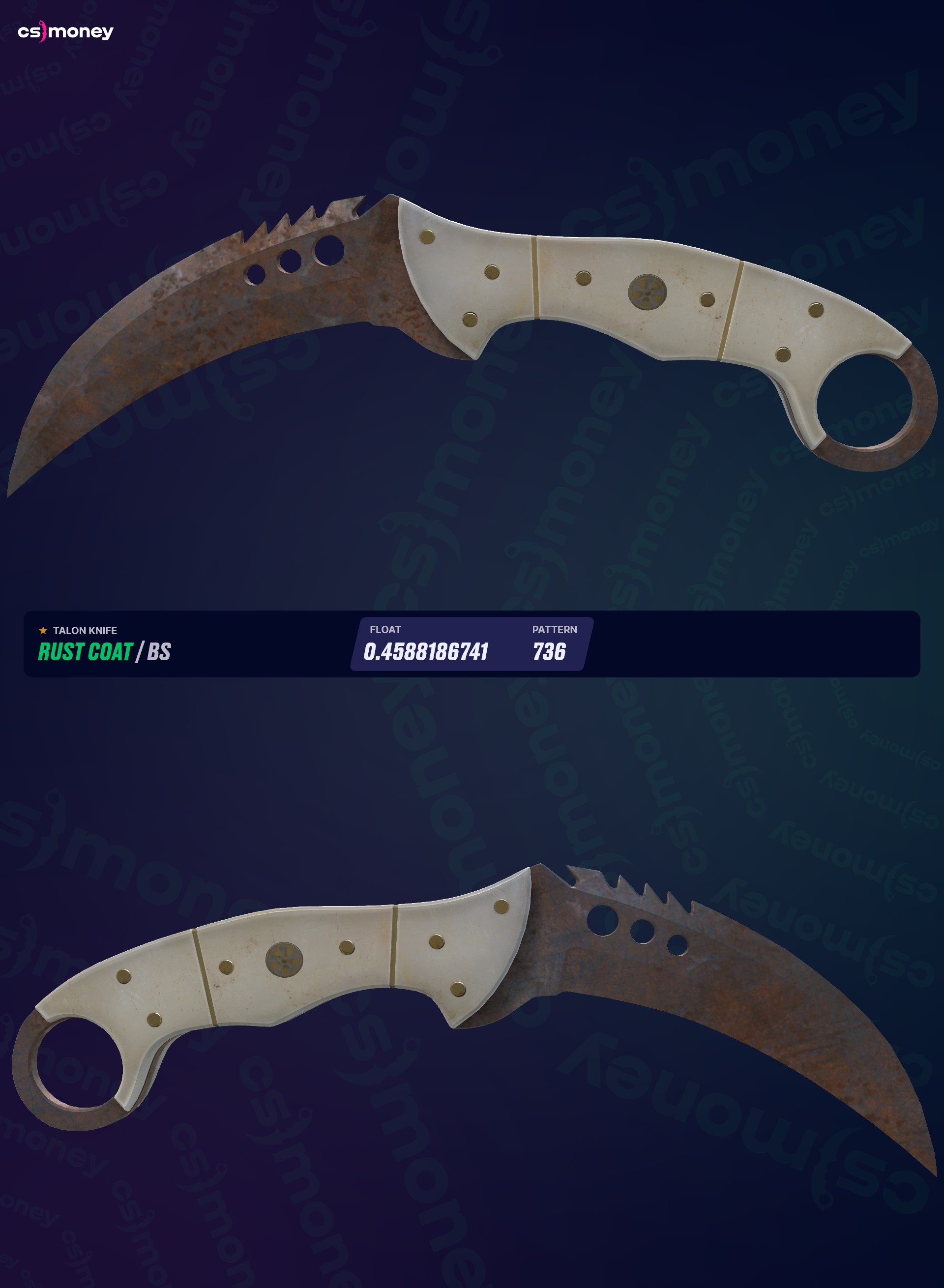 ☆ Talon Knife Rust Coat (Battle-Scarred) — Cкины CS:GO/CS2 на