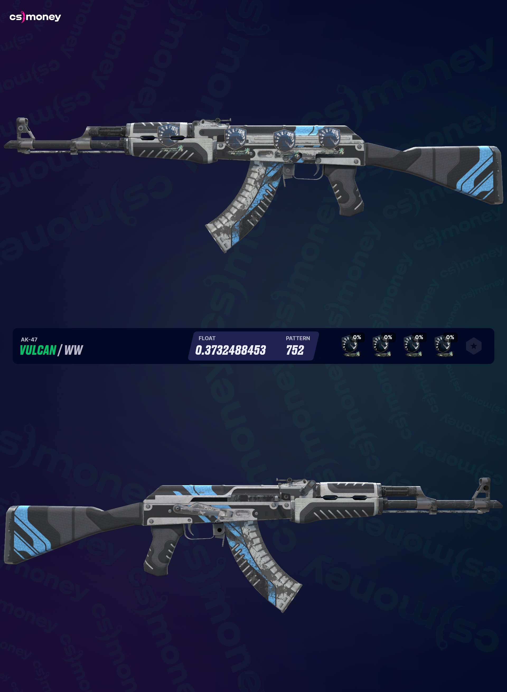 その他 CSGO AK47 Vulcan FN StatTrak™ AK-47 | Vulcan (Field-Tested) — CS:GO/CS2 スキンを