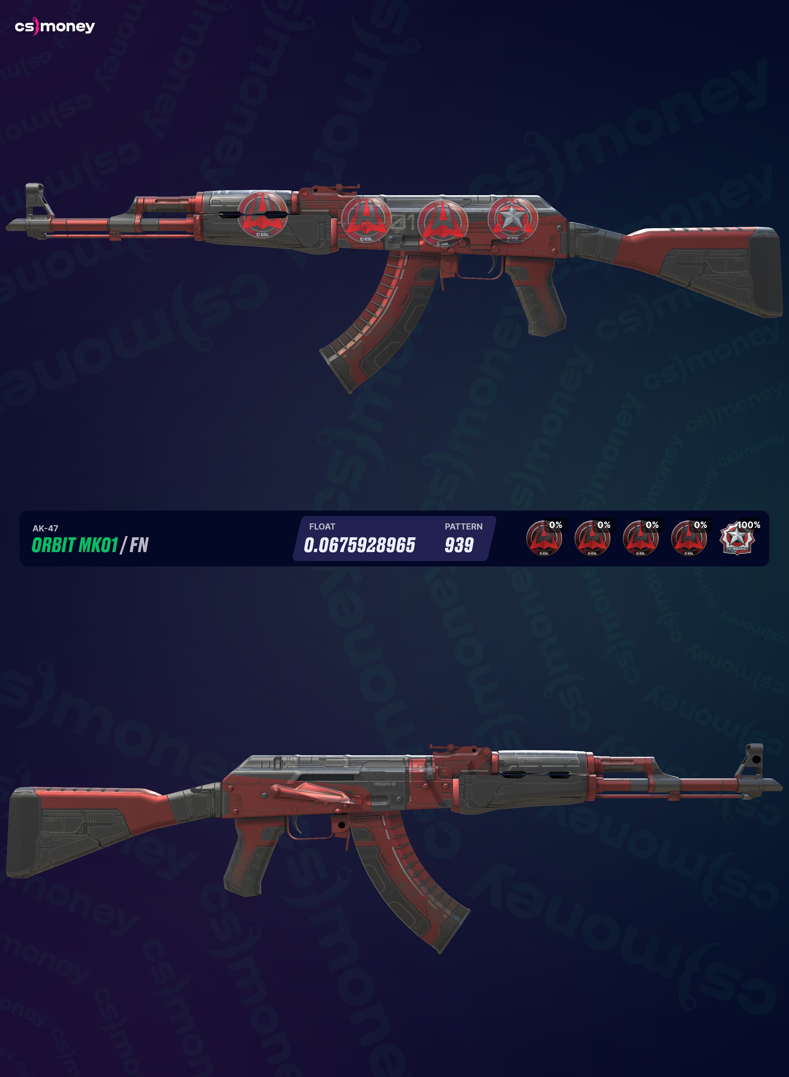 A.K　キーレッド AK-47 | Orbit Mk01 (Factory New) — Trade CS:GO/CS2 skins on