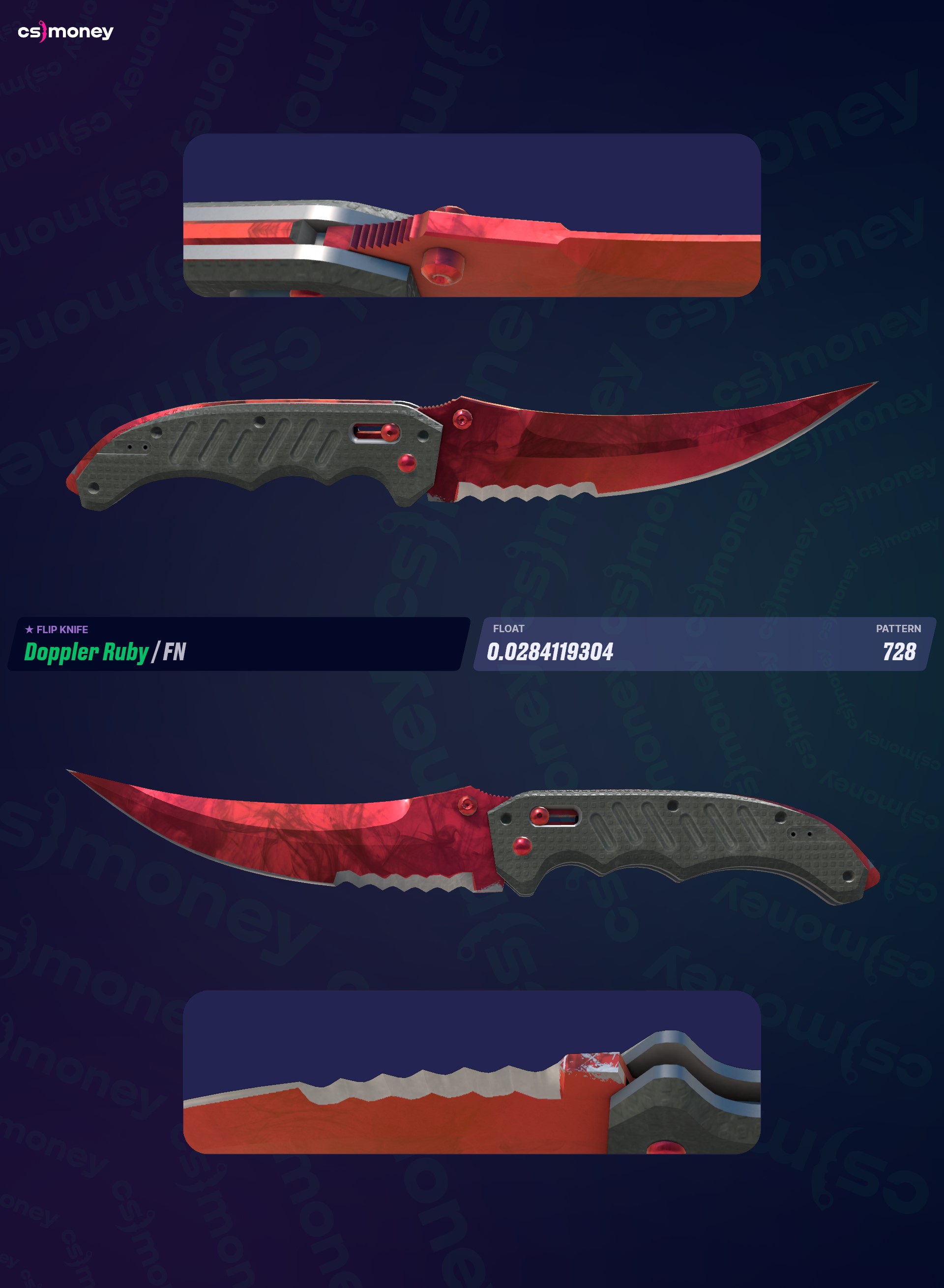 Flip Knife ☆ | Doppler Rubi (Original de Fábrica) — Negocie skins