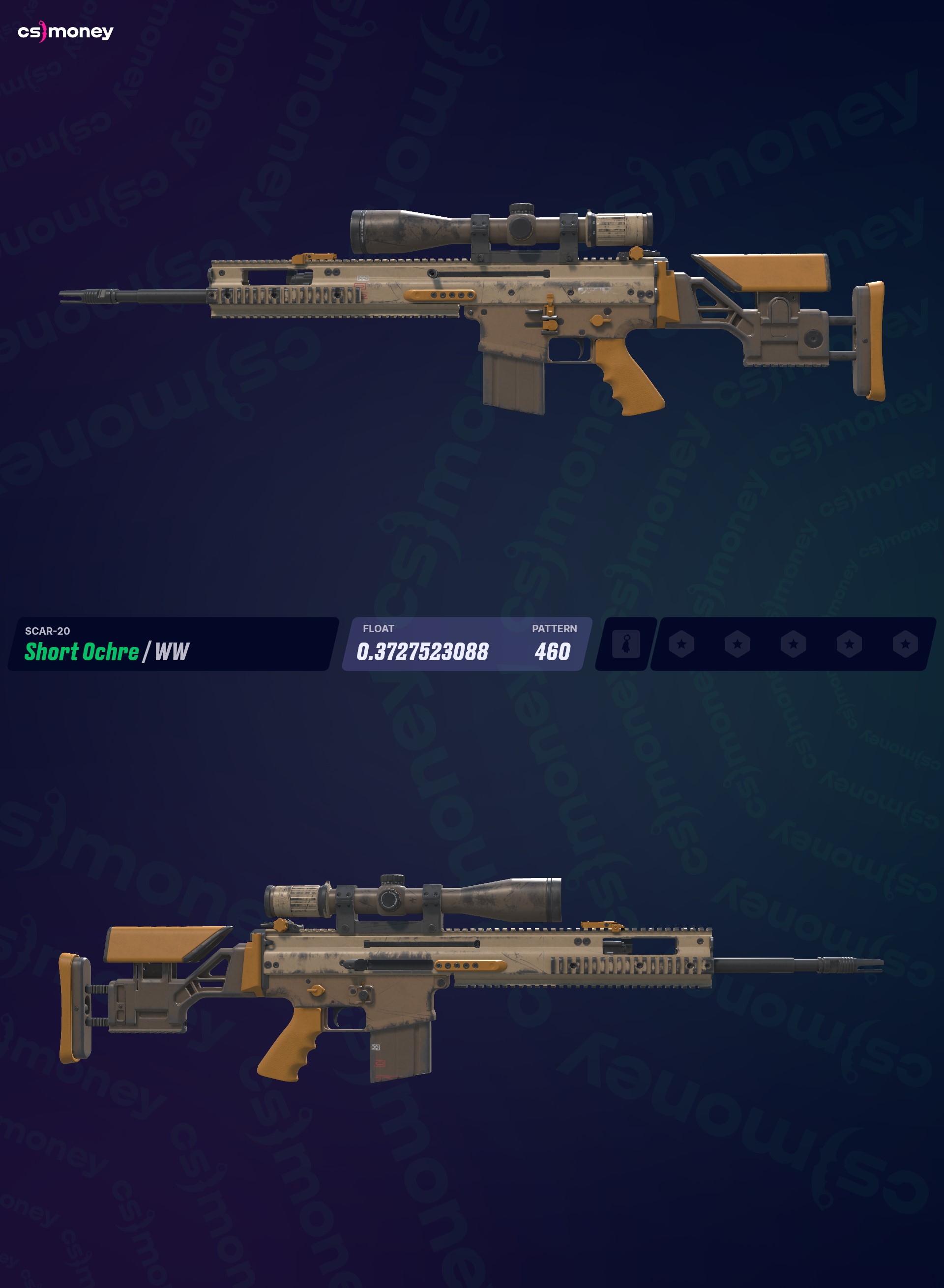 SCAR-20 | Short Ochre (Testado no Terreno) — Negocie skins de CS