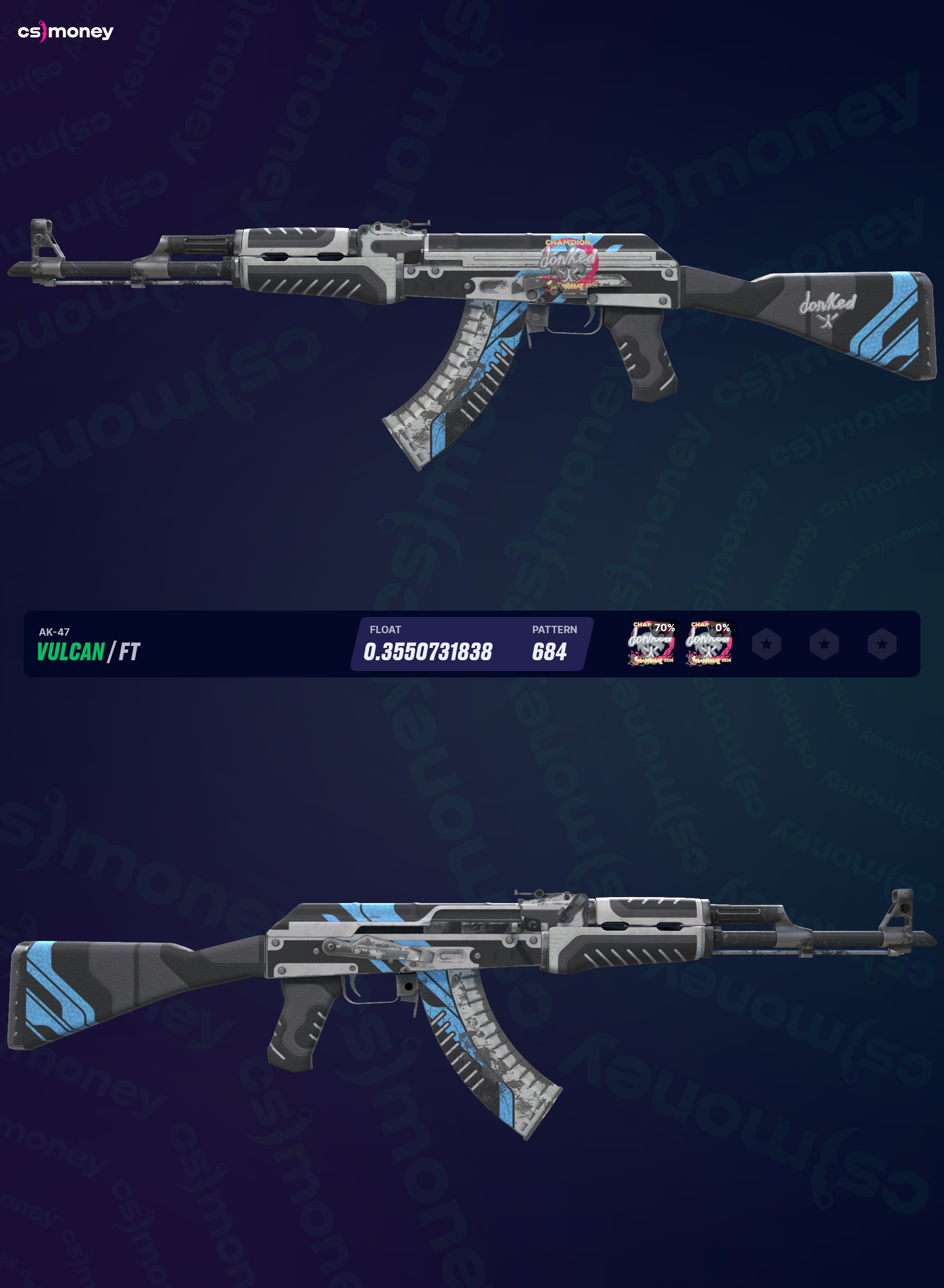 その他 CSGO AK47 Vulcan FN AK-47 | Vulcan (実地試験済み) — CS:GO/CS2 スキンを CS.MONEY で