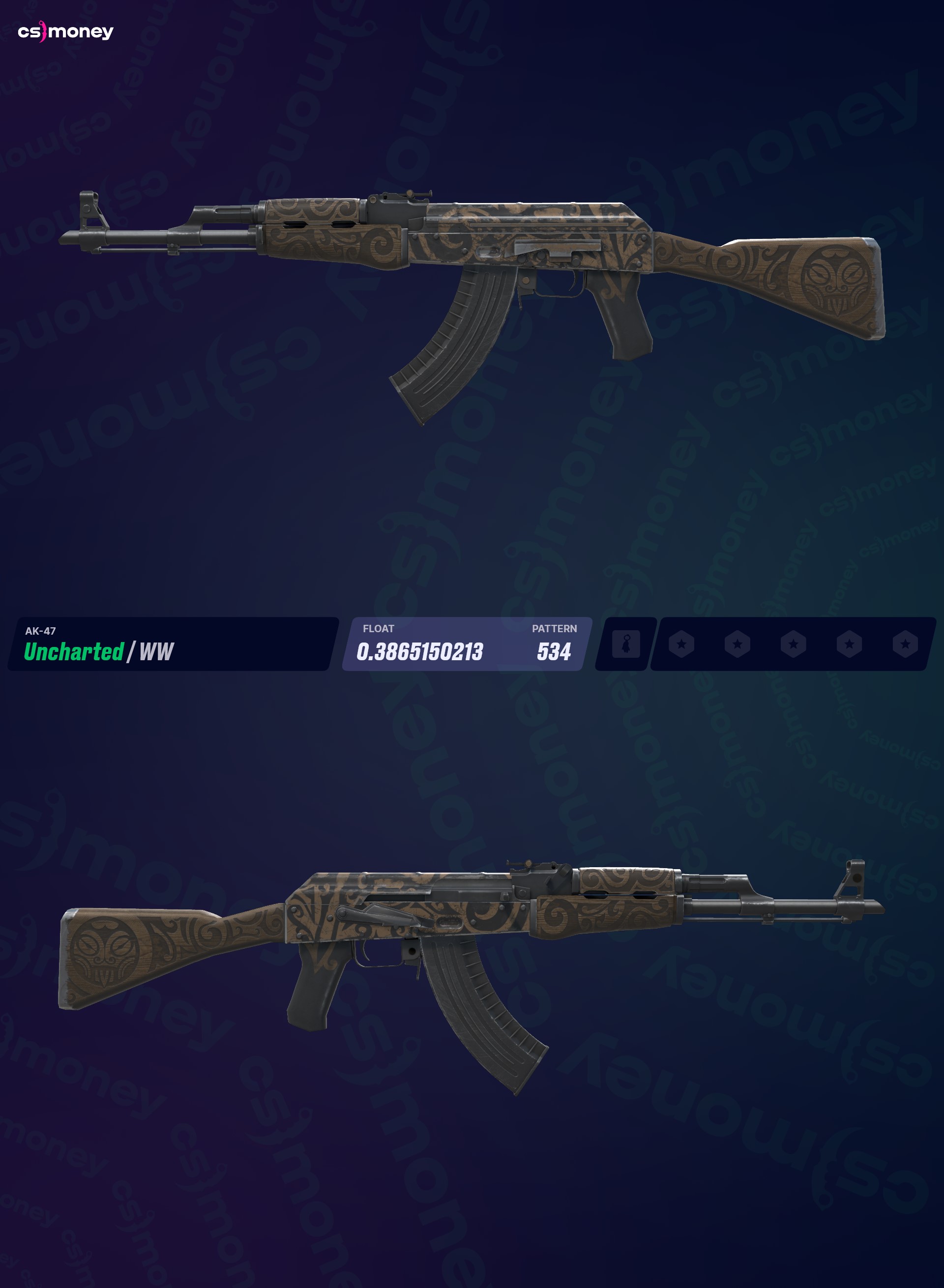 そうちん様　AK AK-47 | Затерянная земля (Поношенное) — Cкины CS:GO/CS2 на CS.MONEY